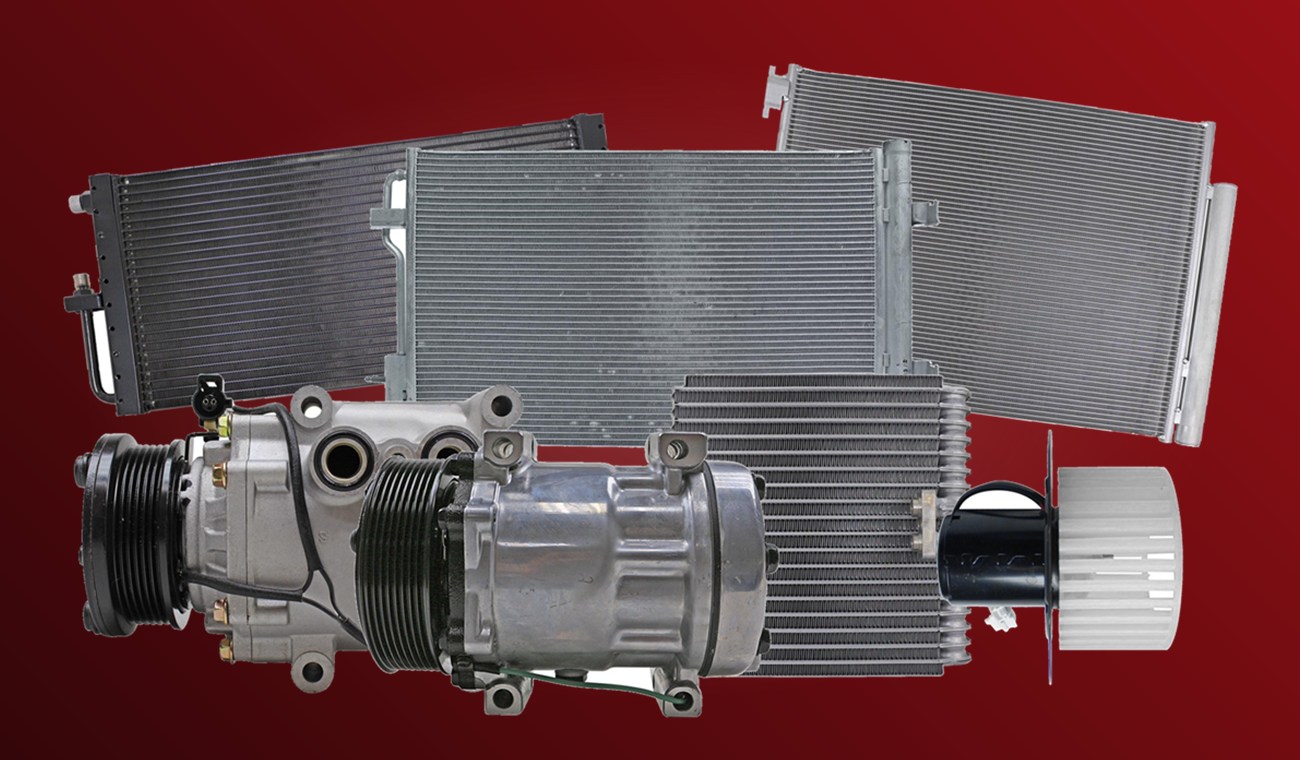 Peças para ar-condicionado automotivo: compressores, condensadores, evaporador e ventilador