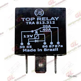 Relé Auxiliar Reversor com Diodo Paralelo a Bobina 5 Terminais sem Suporte 12 Volts 20/40A Selado / Ventilador do Radiador Citröen/ Renault Clio/ Megane/ Scenic/ Traffic 2000> OEM: 7700844253