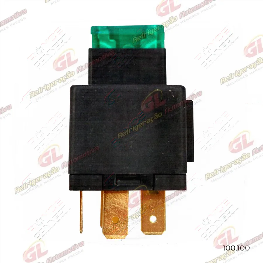 Relé 12 Volts 4 Terminais 30A Ar Condicionado e Auxiliar com Porta Fusivel