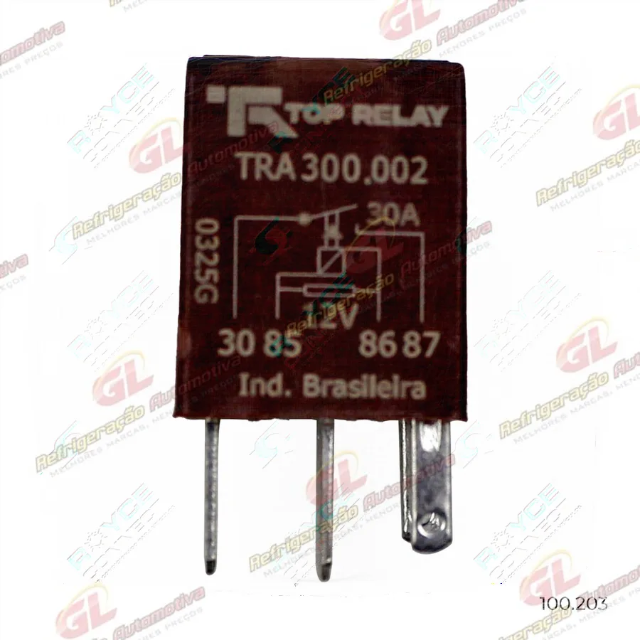 Relé Mini Ar Condicionado Chevrolet/ Ford/ Fiat/ Volkswagen 4 Pinos 12 Volts Marrom 52.288.733/542937503d
