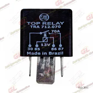 Relé Ar Condicionado Fiat Tempra/ Marea/ Brava/ Palio/ Uno Tipo Inserção do Sistema 4 Pinos 70a. - 12 Volts. 7.606.