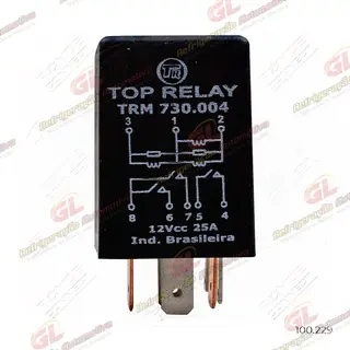 Relé 13 Ar Condicionado Volkswagen Santana/ Gol/ Golf Principal 8 Pinos 25a. Segundo Estágio Ventilador - 12 Volts OEM: 171.959.141-A