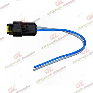 Chicote Conector 2 Vias Magnético Compressor Sanden e Válvula Torre Eletrônica Citroën C3 / C4 Lounge / Picasso Xsara / Peugeot 206/307
