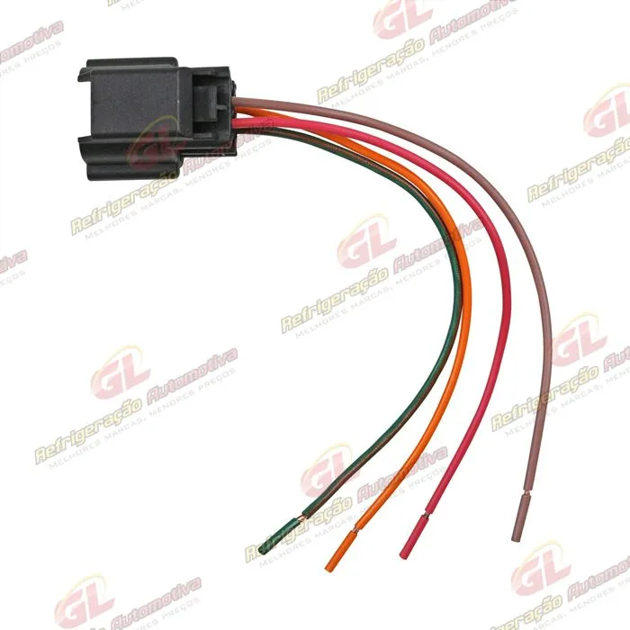 Chicote Conector 4 Vias Pressostato Ford Ecosport / Fiesta /Fiat Palio 1.0/1.5/1.6 1996 Até 1999
