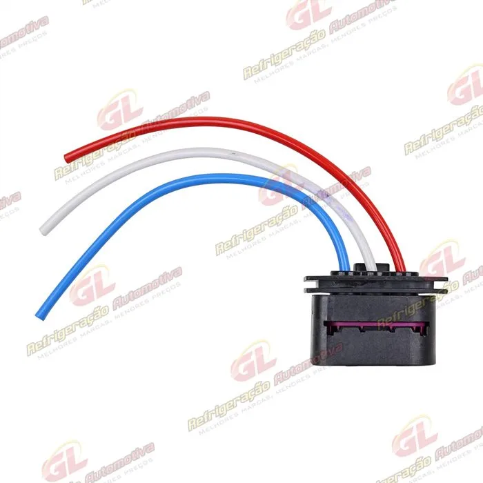 Chicote Conector 3 Vias Motor do Eletroventilador e Resistência Eletroventilador Citröen / Peugeot — foto 2