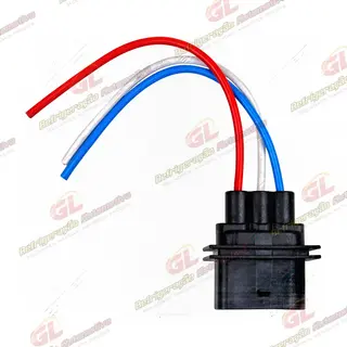Chicote Conector 3 Vias Macho Eletroventilador Volkswagen G5 / Fox / Polo / Golf
