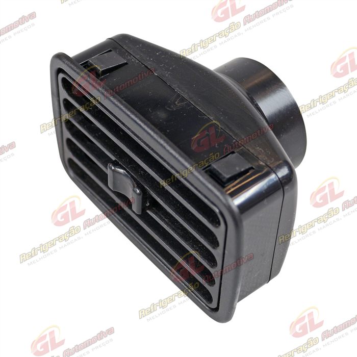 Difusor do Ar Condicionado Universal Retangular - Cor Preto/ com Bocal de 2 Polegadas