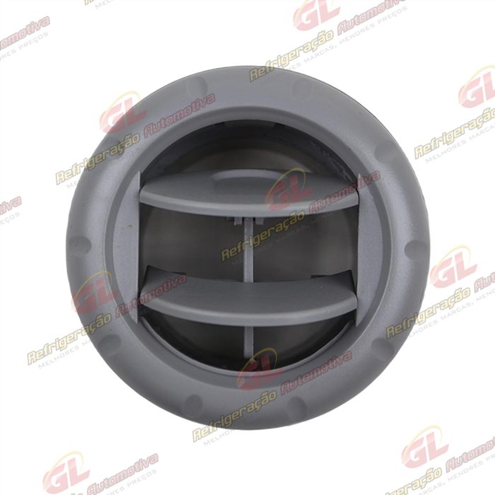 Difusor do Ar Condicionado Universal com Bocal Redondo Cor Cinza - 85x70x62mm