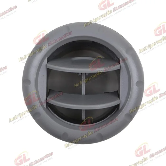 Difusor do Ar Condicionado Universal com Bocal Redondo Cor Cinza - 85x70x62mm