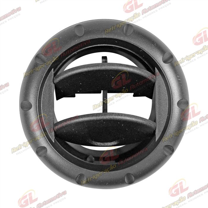 Difusor do Ar Condicionado Universal com Bocal Redondo Cor Preto - 85x70x62mm