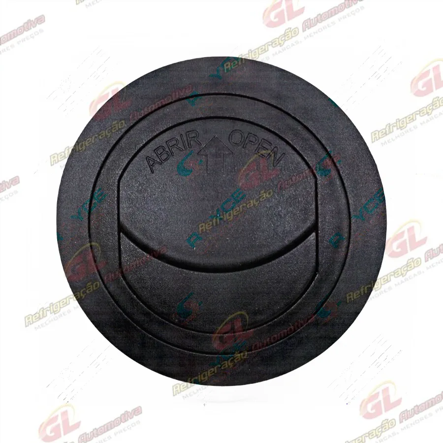 Difusor do Ar Condicionado Universal Redondo Cor Preto - 73x60mm