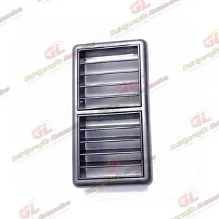 Difusor do ar condicionado direcionado fixo retangular/ cor preto - 150x75mm