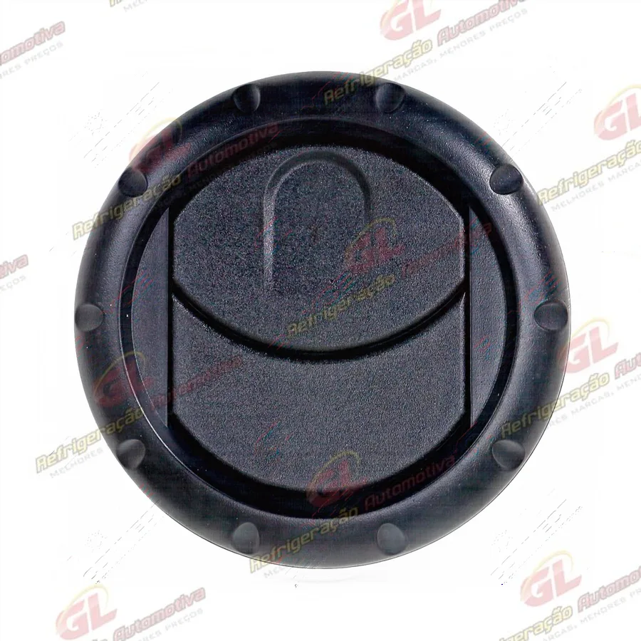 Difusor do Ar Condicionado Universal com Bocal Redondo Cor Preto - 85x70x50,8mm