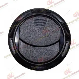Difusor do ar condicionado universal redondo/ cor preto - medida: Ø71mm/ conector: 1,5 polegadas