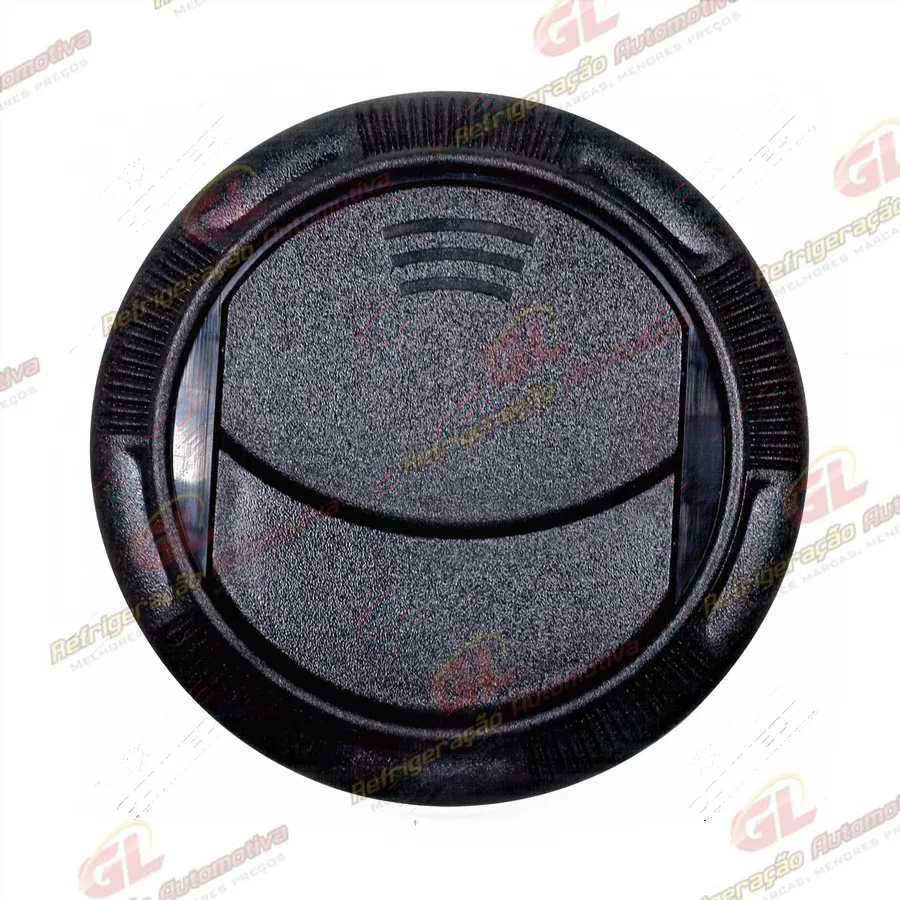 Difusor do ar condicionado universal redondo/ cor preto - medida: Ø71mm/ conector: 1,5 polegadas