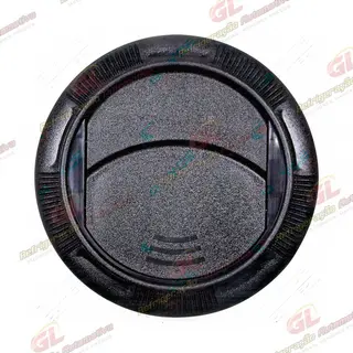 Difusor do ar condicionado universal redondo/ cor preto - medida: Ø71mm/ conector: 2,5 polegadas