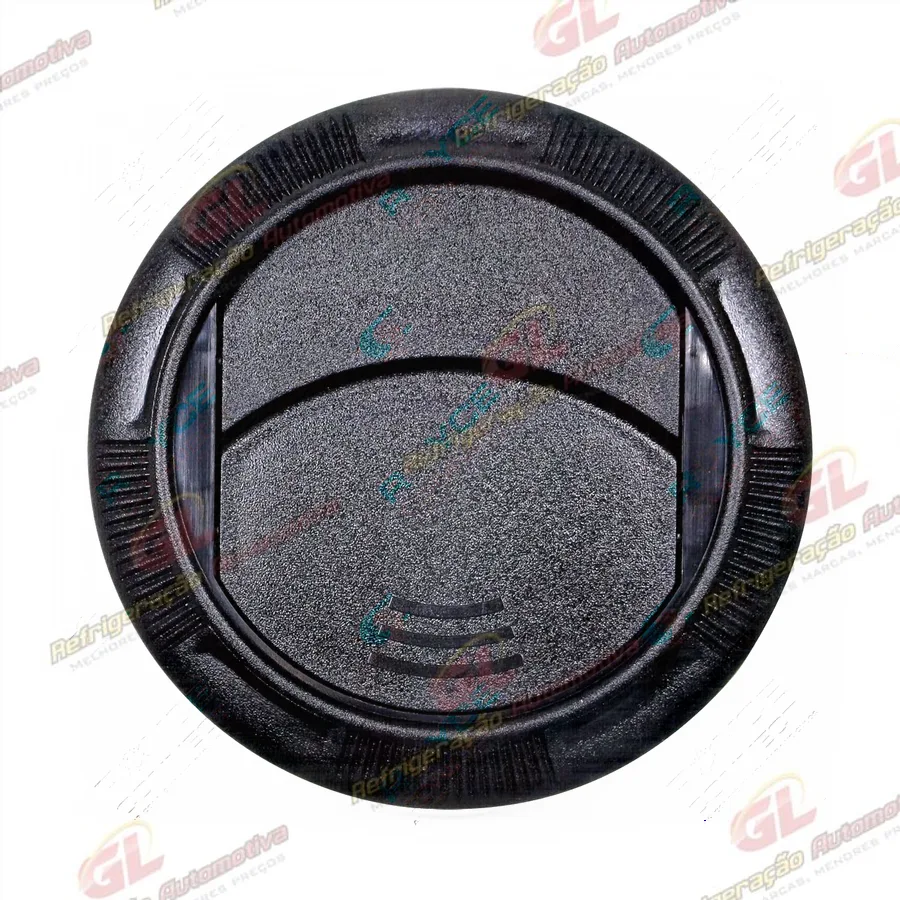 Difusor do ar condicionado universal redondo/ cor preto - medida: Ø71mm/ conector: 2,5 polegadas