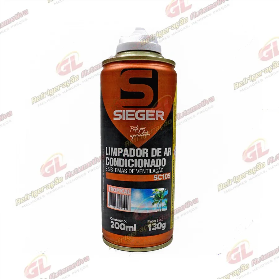 Bactericida Higienizador Para Ar Condicionado Tipo Granada com Fragrância Tropical para Eliminar Fungos e Bactérias 200ml