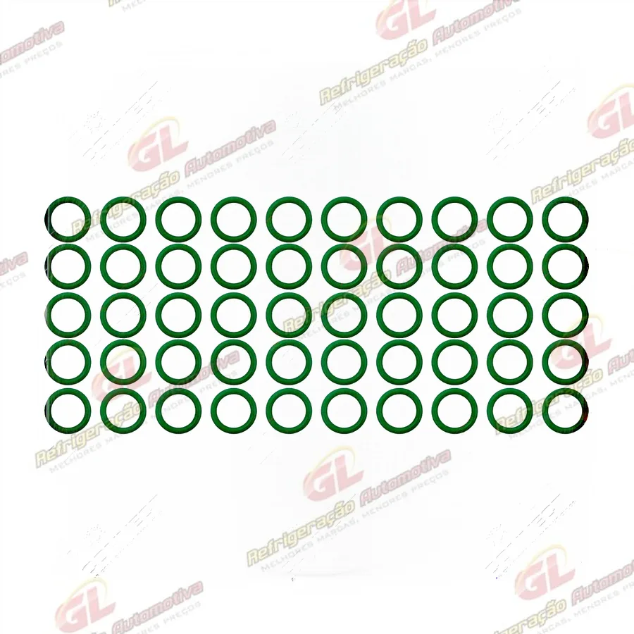 Anel O´ring 13,3x2,5mm HNBR verde R134a - Pacote 50 Pçs