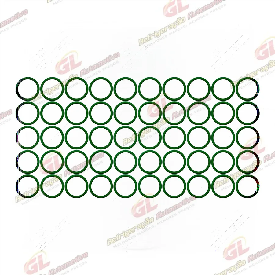 Anel O´ring 15,61x1,78mm HNBR verde R134a - Pacote 50 Pçs