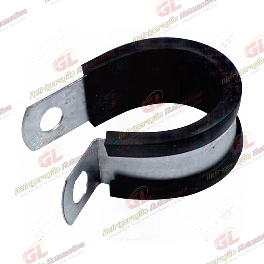 Abraçadeira de Aço/Borracha 19x27 p/ Mangueira de 12mm - Pacote Com 10 Pçs