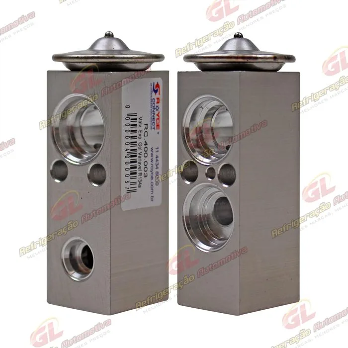 Válvula de Expansão Block 1,5t O'ring R134a Descarga 8x15mm Sucção 14x15mm Gol Variável R134a Qualidade BB