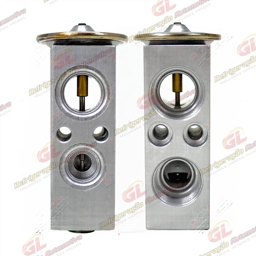 Válvula de Expansão Block R134a Descarga 12mm Rosca 1/2 Sucção 15mm Rosca 5/8 OEM: 52477944