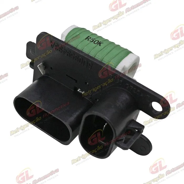Resistência do Eletroventilador do Radiador Volkswagen Polo/ Gol G5/ Saveiro G5/ Voyage/ Fox 3 Pino Todos 2007> - 12 Volts OEM: 5U0959493