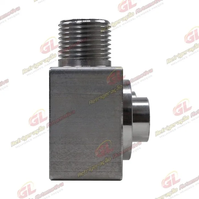 Válvula Conector s/ Válvula de Serviço Compressor Harrison/ Delphi CVC Chevrolet Corsa/ Vectra/ S10 2.4 e 2.8 Diesel - Alumínio — foto 3