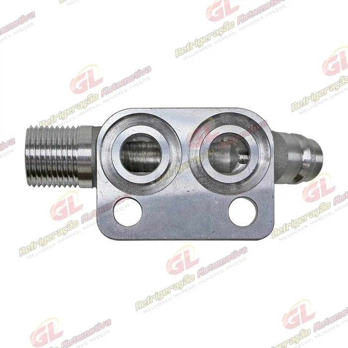 Válvula de Descarga do Compressor Denso 6P148 Com Válvula de Serviço R134a - Alumínio — foto 3