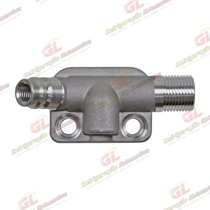 Válvula de Descarga do Compressor Denso 6P148 Com Válvula de Serviço R134a - Alumínio — foto 4