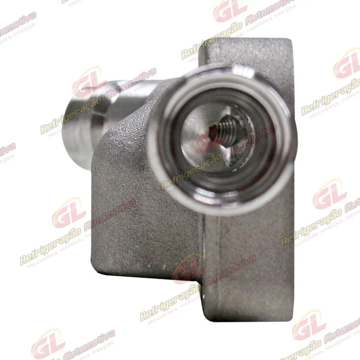 Válvula de Descarga do Compressor Denso 6P148 Com Válvula de Serviço R134a - Alumínio — foto 6