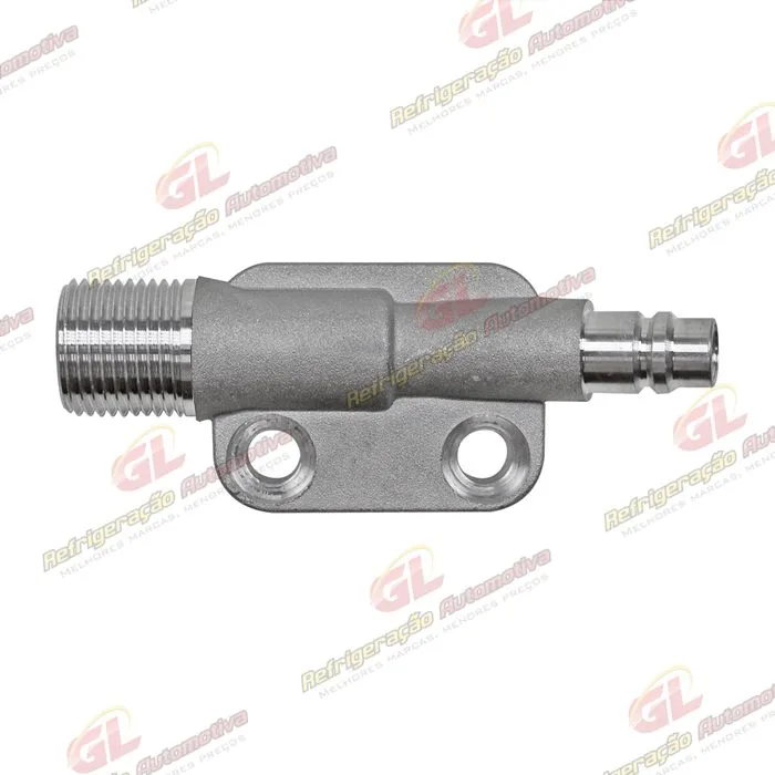 Válvula de Sucção do Compressor Denso 6P148 com Válvula de Serviço R134a - Alumínio — foto 4