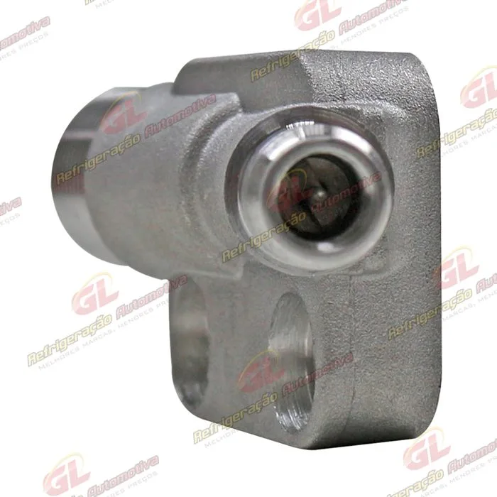Válvula de Sucção do Compressor Denso 6P148 com Válvula de Serviço R134a - Alumínio — foto 6