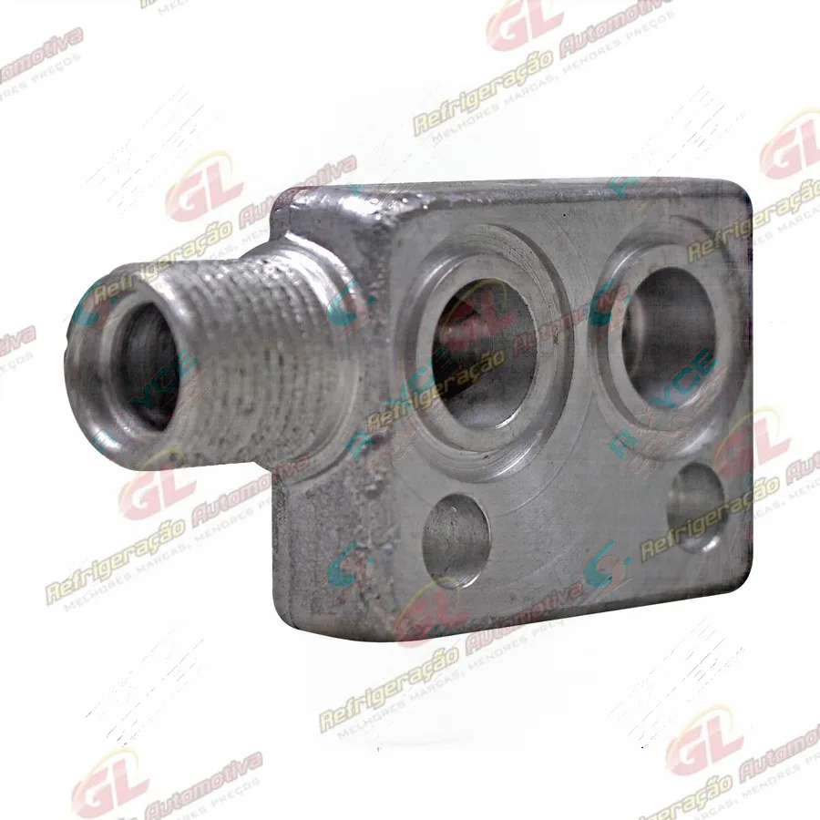 Válvula de Descarga do Compressor Denso 6P148 com Válvula de Serviço R12 - Alumínio