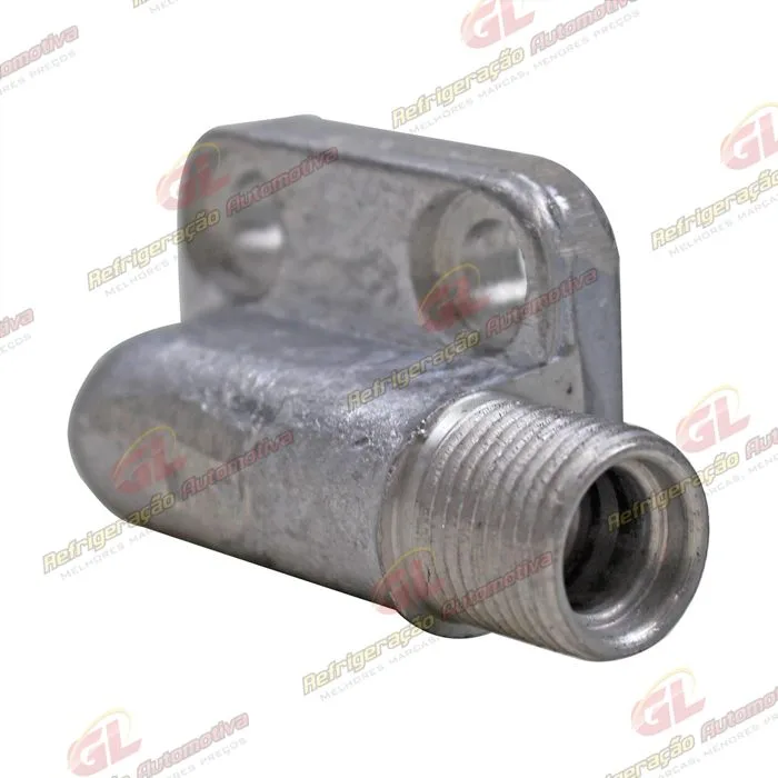 Válvula de Descarga do Compressor Denso 10P08 sem Válvula de Serviço R134a - Alumínio — foto 3