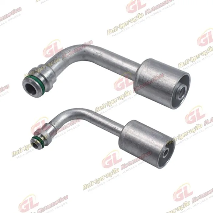 Conector Duplo de Saida do Evaporador Fiat Palio Fire com Válvula Original - Alumínio — foto 3