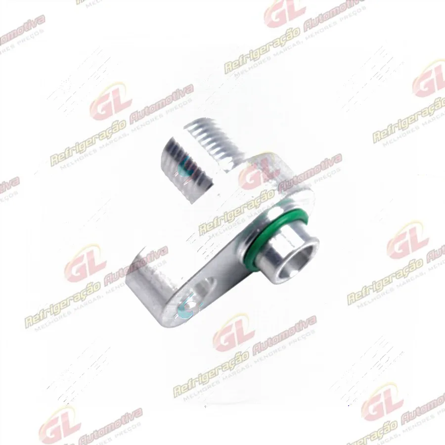 Conector O´ring do Condensador Volkswagen Fox Niple 8mm, Rosca 6mm O'ring - Alumínio