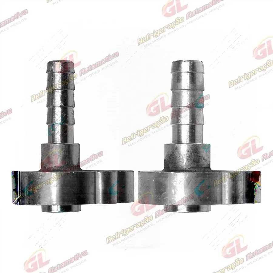 Conector com Salva Vida da Saida do Compressor 7H15 de 8mm e 10mm - Alumínio
