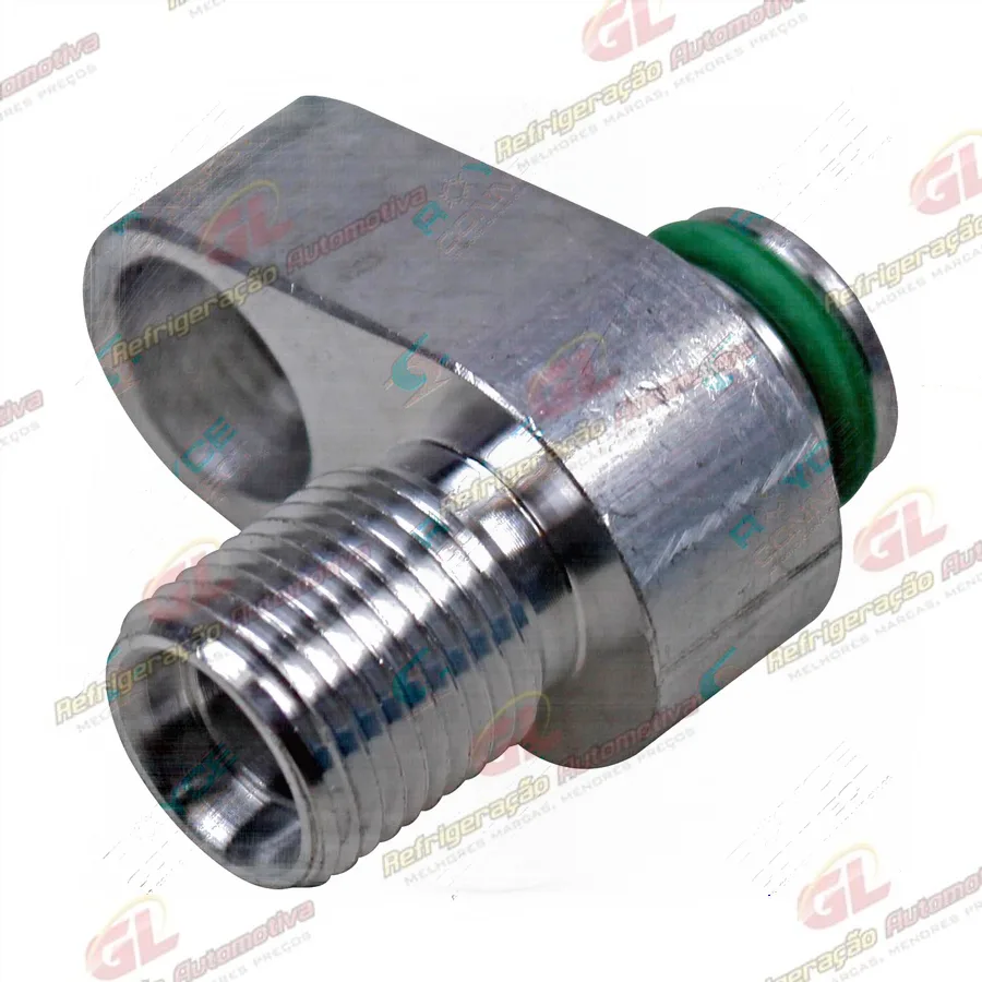 Conector Adaptador para Condensador Radial 8 e Niple 6 - Alumínio