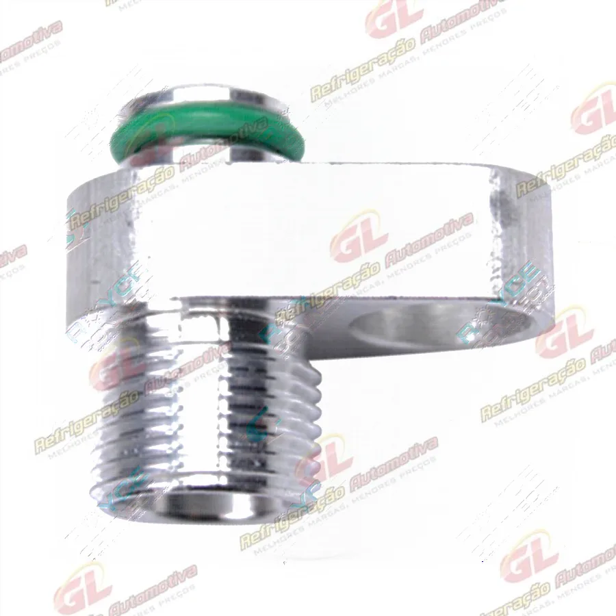 Conector Adaptador para Condensador Radial 8 e Niple 8 para Parafuso M6 - Alumínio