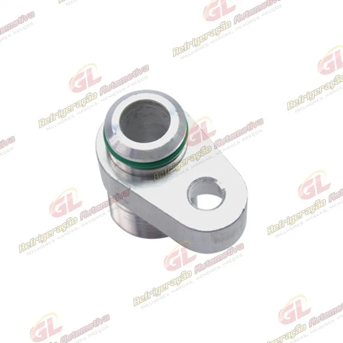 Conector Entrada/Saida Condensador Volkswagen Gol G4 10mm x 10mm - Alumínio — foto 2