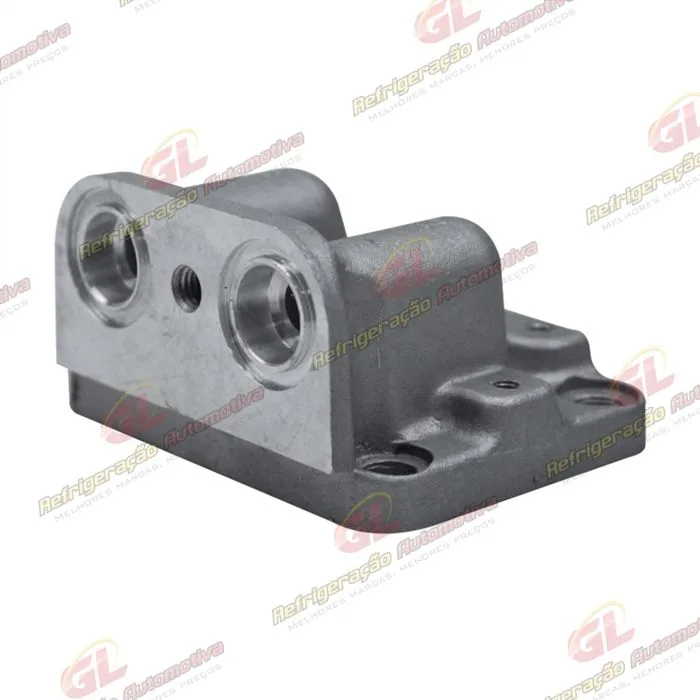 Válvula Conectora do Compressor Denso 10PA15 RC.600.257 Caminhão MB 2831 2009> - Alumínio