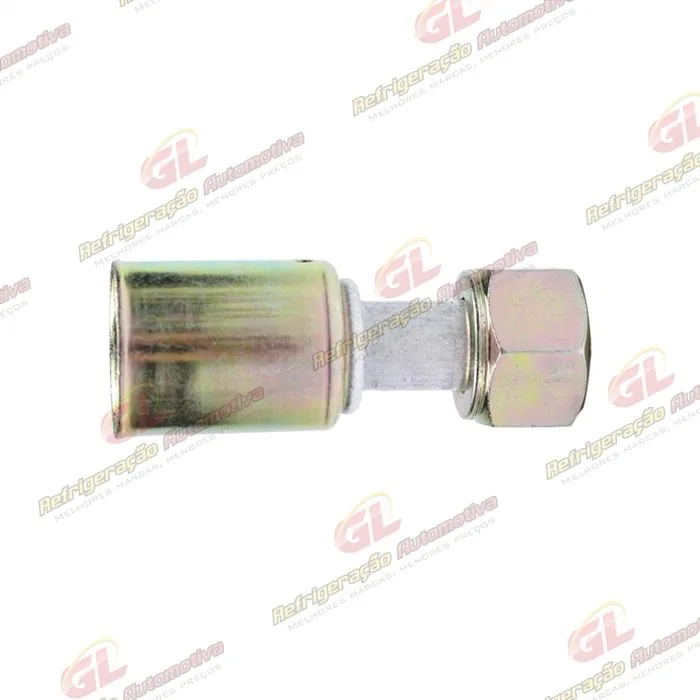 Conexão O'ring Reta Fêmea 10mm Aluminio Com Clip