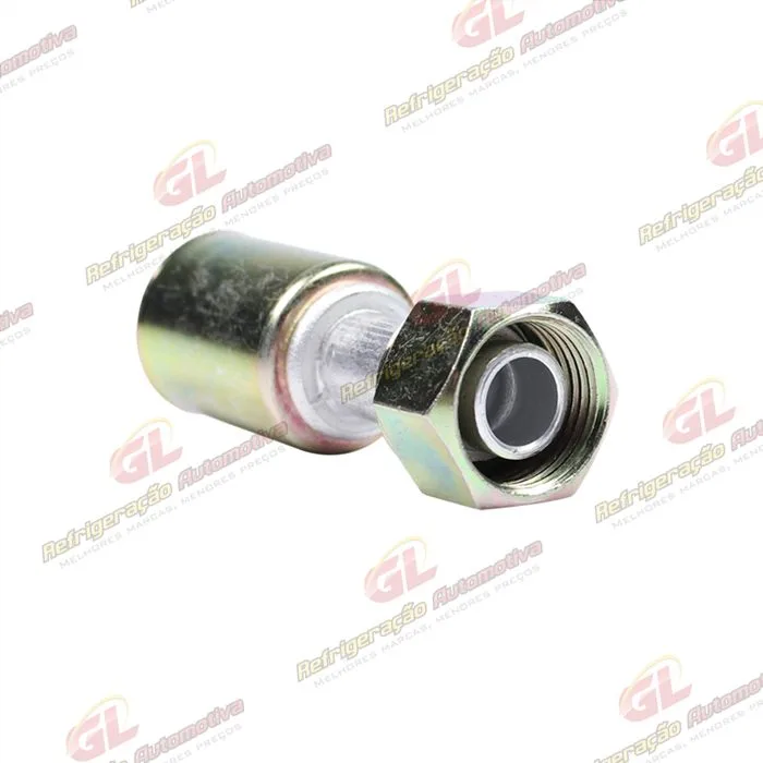 Conexão O'ring Reta Fêmea 10mm Aluminio Com Clip — foto 2
