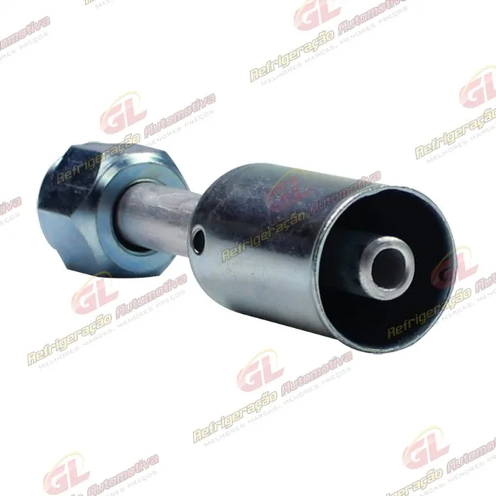 Conexão Flare Reta Fêmea 06mm Aluminio c/ Clip — foto 4
