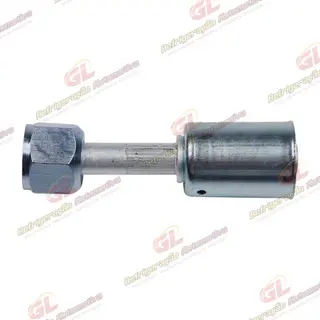 Conexão Flare Reta fêmea 08mm Aluminio c/ clip