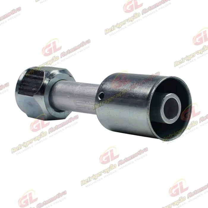 Conexão Flare Reta Fêmea 10mm Aluminio c/Clip — foto 3