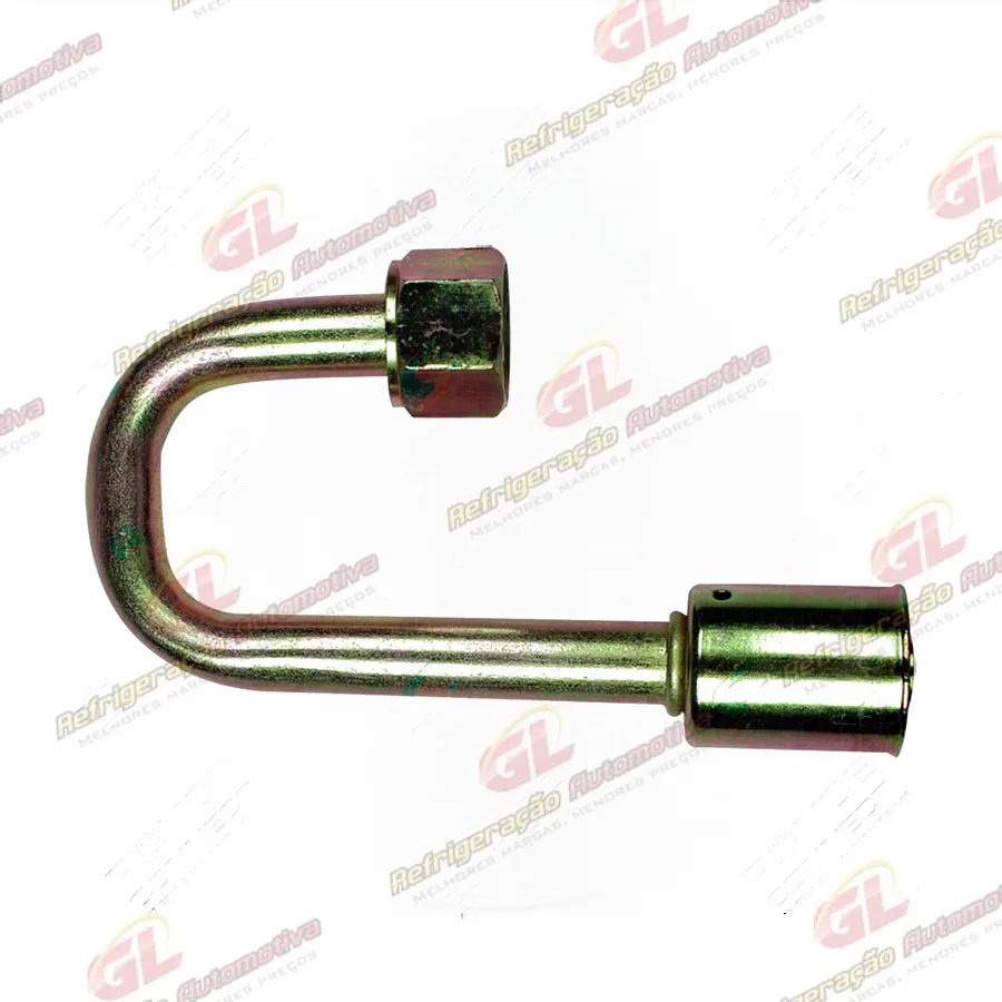 Conexão O'ring 180º Fêmea 10mm Aço c/ Clip