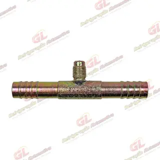 Emenda 10mm Aço c/ Válvula de Serviço R12 s/Clip